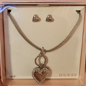 ♥️ GUESS Necklace & Earring Set